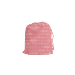 Background Polka Dots Pink Drawstring Pouch (xs) by Mariart