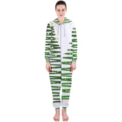 Christmas Tree Spruce Hooded Jumpsuit (ladies)  by Mariart
