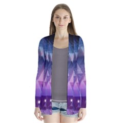Geometric Triangle Drape Collar Cardigan by Mariart