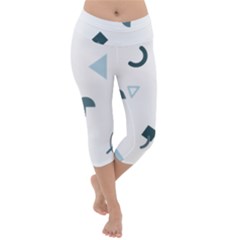 Shape Vector Triangle Lightweight Velour Capri Yoga Leggings by Mariart