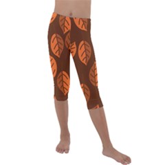 Pattern Leaf Plant Kids  Lightweight Velour Capri Leggings  by Mariart