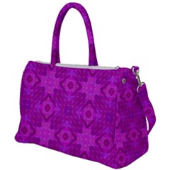 Magenta Mosaic Pattern Triangle Duffel Travel Bag by Pakrebo