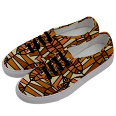Autumn Leaf Mosaic Seamless Men s Classic Low Top Sneakers by Pakrebo