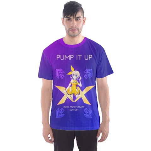 Piu Xx Shirt Male With Pump It Up Men s Sports Mesh Tee by MimiChair