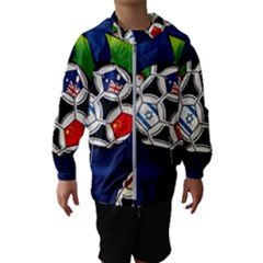 Textile Football Soccer Fabric Hooded Windbreaker (kids) by Pakrebo