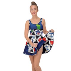 Textile Football Soccer Fabric Inside Out Casual Dress by Pakrebo