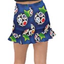 Textile Football Soccer Fabric Fishtail Mini Chiffon Skirt View2