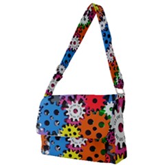 The Gears Are Turning Full Print Messenger Bag by WensdaiAmbrose