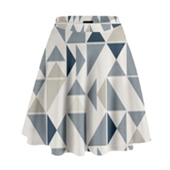 Geometric Triangle Modern Mosaic High Waist Skirt by Pakrebo