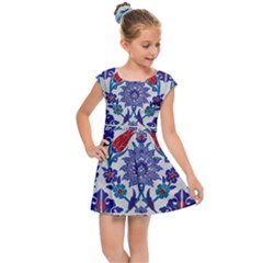Art Artistic Ceramic Colorful Kids  Cap Sleeve Dress by Pakrebo