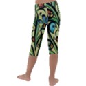 Mosaic Tile Art Ceramic Colorful Kids  Lightweight Velour Capri Leggings  View4