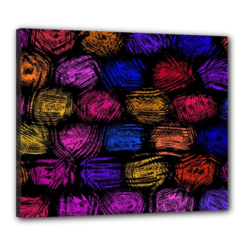 Pattern Background Structure Pink Canvas 24  X 20  (stretched) by Pakrebo