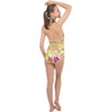 Seamless Pattern Fruit Halter Front Plunge Swimsuit View2