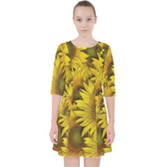 Surreal Sunflowers Pocket Dress by retrotoomoderndesigns