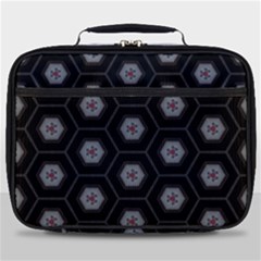 Geometric Pattern - Black Full Print Lunch Bag by WensdaiAmbrose
