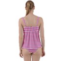 Pink Gingham Twist Front Tankini Set View2