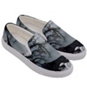 Awesome Black And White Wolf In The Dark Night Men s Canvas Slip Ons View3