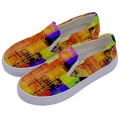 Too Square, Don t Care  Kids  Canvas Slip Ons by WensdaiAmbrose