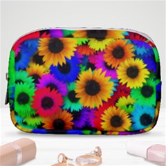 Sunflower Colorful Make Up Pouch (small) by Mariart