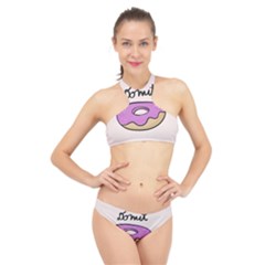 Donuts Sweet Food High Neck Bikini Set by Mariart