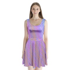 Diagonal Line Design Art Split Back Mini Dress  by LoolyElzayat
