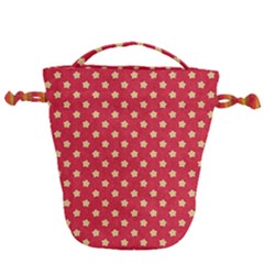 Red Hot Polka Dots Drawstring Bucket Bag by WensdaiAmbrose
