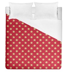 Red Hot Polka Dots Duvet Cover (queen Size) by WensdaiAmbrose