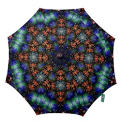 Mosaic Kaleidoscope Form Pattern Hook Handle Umbrellas (medium) by Pakrebo