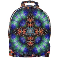Mosaic Kaleidoscope Form Pattern Mini Full Print Backpack by Pakrebo