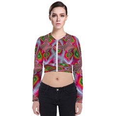 Fractal Art Pictures Digital Art Long Sleeve Zip Up Bomber Jacket by Pakrebo