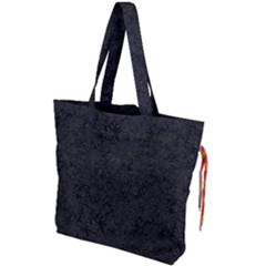 Back To Black Drawstring Tote Bag by WensdaiAmbrose