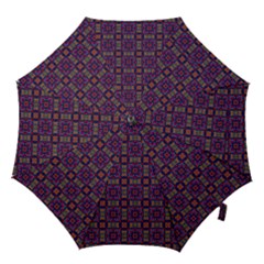 Tile Pattern Background Image Purple Hook Handle Umbrellas (small) by Pakrebo