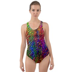 Background Image Ornament Cut-out Back One Piece Swimsuit by Pakrebo