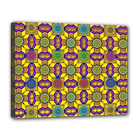 Background Image Geometric Canvas 14  X 11  (stretched) by Pakrebo
