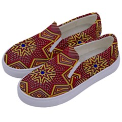 Tile Background Pattern Backgrounds Kids  Canvas Slip Ons by Pakrebo