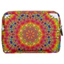 Pattern Button Logo Characters Make Up Pouch (Medium) View2
