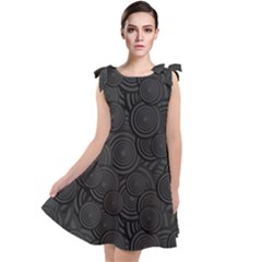 Hypnotic Black And White Tie Up Tunic Dress by retrotoomoderndesigns