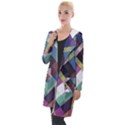 Geometric Sense Hooded Pocket Cardigan View1