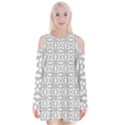 Ní Neart Go Cur le Chéile Velvet Long Sleeve Shoulder Cutout Dress View1
