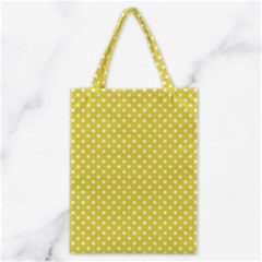 Yellow Polka Dot Classic Tote Bag by retrotoomoderndesigns