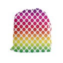 Rainbow Polka Dots Drawstring Pouch (XL) View1