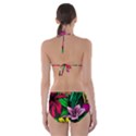 Neon Hibiscus Cut-Out One Piece Swimsuit View2
