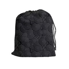 Hypnotic Black And White Drawstring Pouch (xl) by retrotoomoderndesigns