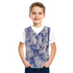 Pelicans In Flight Kids  Sportswear by StarvingArtisan