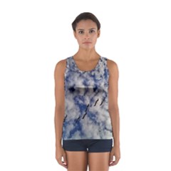 Pelicans In Flight Sport Tank Top  by StarvingArtisan