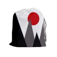 Geometric Landscape Drawstring Pouch (xl) by Valentinaart