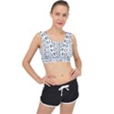 XO Valentines day pattern V-Back Sports Bra View1
