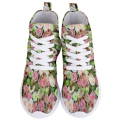 Pastel Pink Roses Women s Lightweight High Top Sneakers by retrotoomoderndesigns