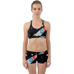 Planet Rocket Space Stars Back Web Gym Set by Wegoenart