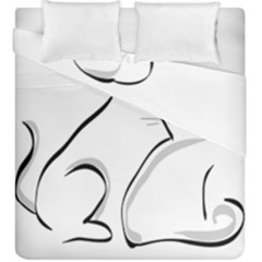 Dog Cat Animal Pet Cute Duvet Cover Double Side (king Size) by Wegoenart